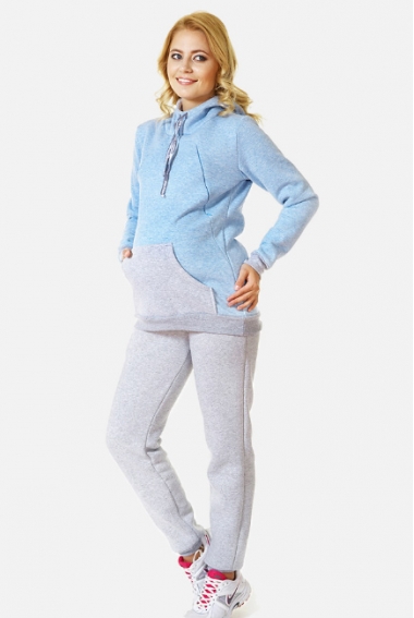 Костюм для кормящих и беременных утепленный Deya, цвет голубой