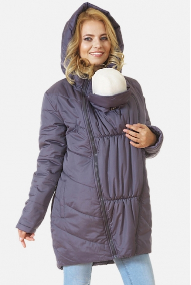 Слингокуртка зимняя Britney 2в1, серо-голубой