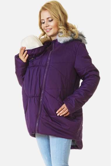 Слингокуртка зимняя Mishel 2в1, фиолетовая