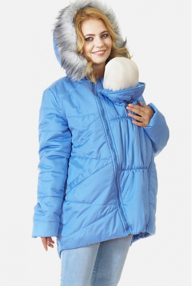 Слингокуртка зимняя 2в1 Mishel, цвет голубой