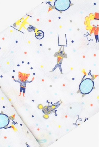 Муслиновая пеленка для новорожденных с бамбуком Diva большая, Circus