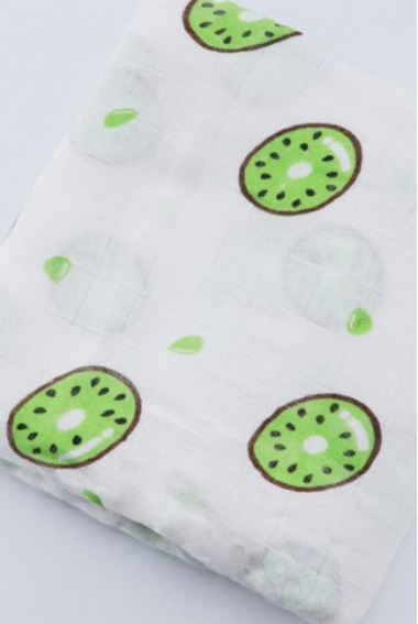 Муслиновая пеленка для новорожденных с бамбуком Diva большая, Kiwi
