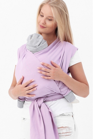 Слинг-шарф трикотажный, сиреневый