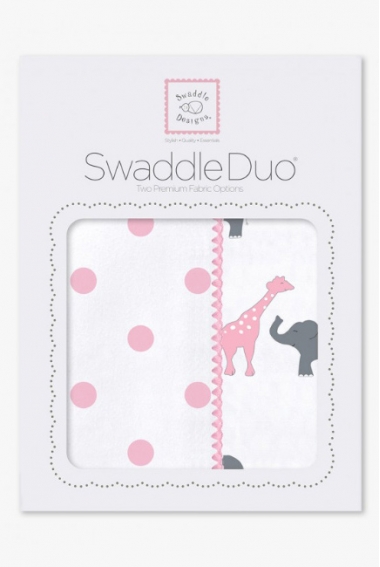 Набор пеленок SwaddleDesigns - Swaddle Duo Circus Fun Pink