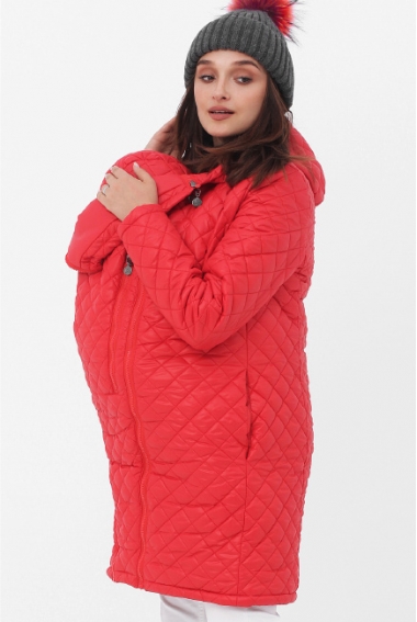 Слингокуртка зимняя 3в1, цвет красный стеганая