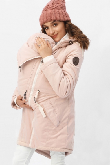 Зимняя слингокуртка - парка 3 в 1, розовый