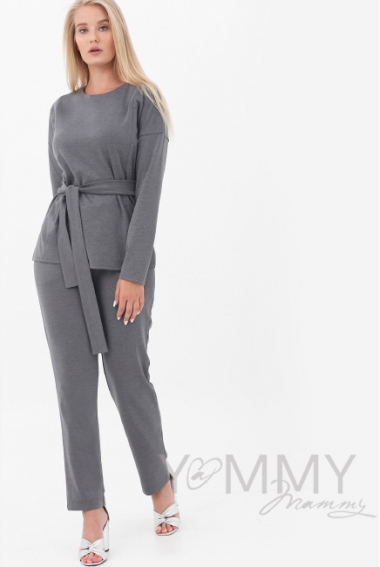 Костюм для беременных и кормящих, цвет серый меланж