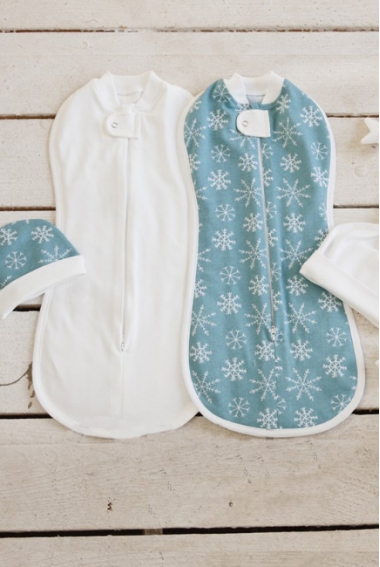 Комплект пеленок-коконов утепленный, Snowflakes