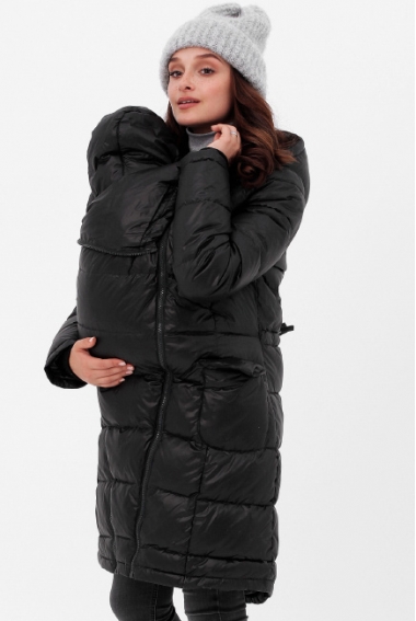 Слингокуртка-слингопальто зимняя 3в1, черное