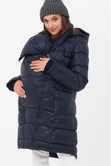 Слингопальто-слингокуртка зимняя пуховая 3 в 1, синий