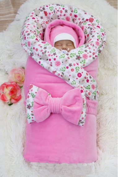 Комплект на выписку для новорожденных холодная зима Flowers (7 предметов)