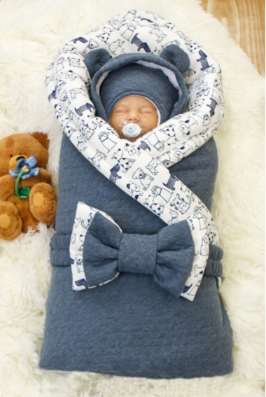 Комплект на выписку для новорожденного холодная зима Indigo Dogs melanzh (7 предметов)