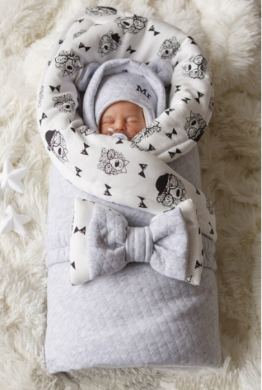 Комплект на выписку для новорожденного холодная зима Mr Bear (7 предметов)