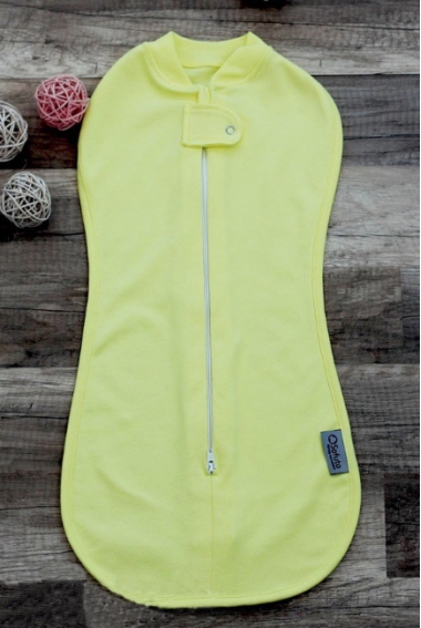 Пеленка кокон для детей трикотажная, Swaddler yellow