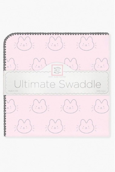 Фланелевая пеленка для новорожденного Swaddle Designs, Ultimate Bonjour Bunnie Pstl Pink