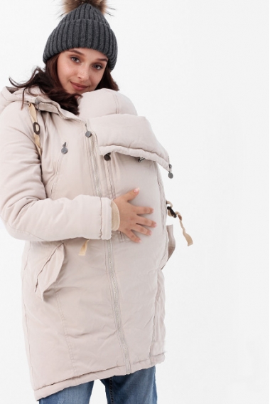 Слингокуртка зимняя - парка 3 в 1, бежевый