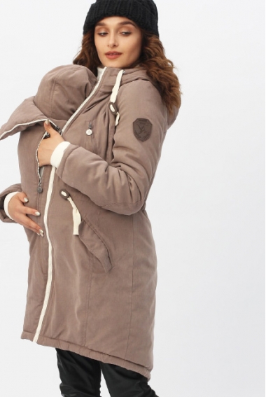 Зимняя слингокуртка - парка 3 в 1, коричневый