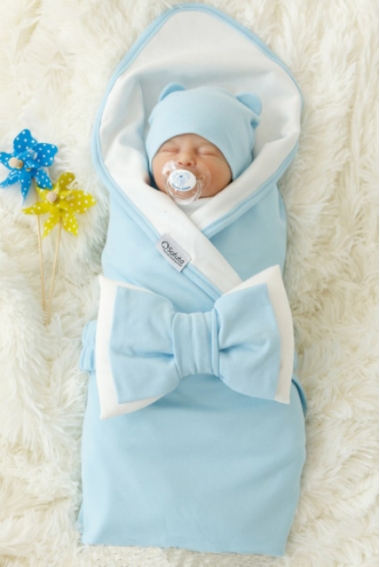 Комплект на выписку для новорожденных жаркое лето Blue simple (5 предметов)