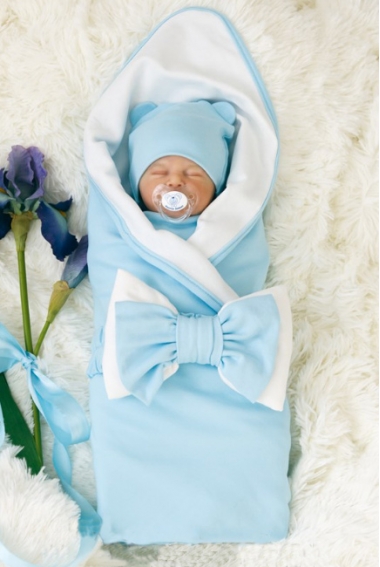 Комплект на выписку для новорожденных жаркое лето Blue simple (5 предметов)