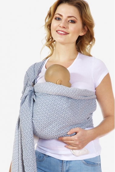 Слинг с кольцами Mums Era алмазного плетения, серый