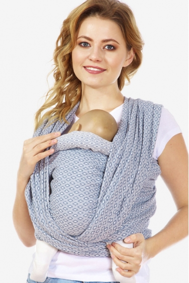 Слинг-шарф алмазного плетения, серый