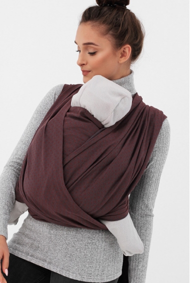 Слинг-шарф алмазного плетения YM, шоколад