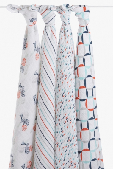 Муслиновые пеленки Aden&Anais для новорожденных большие, набор 4, Baby Blanket