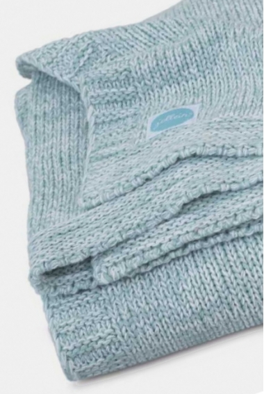 Вязаный плед для новорожденных Jollein Melange, зеленый, средний