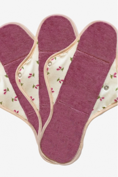 Набор 3 шт. ночных многоразовых женских прокладок, тюльпан