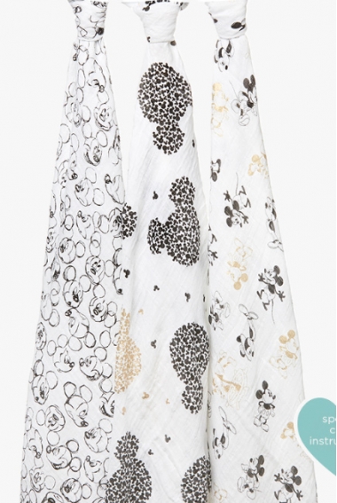 Муслиновые пеленки для новорожденных большие Aden&Anais, Mickey's 90th