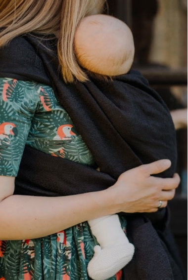 Слинг-шарф Didymos Indio (Prima) Grande Carbon с шерстью