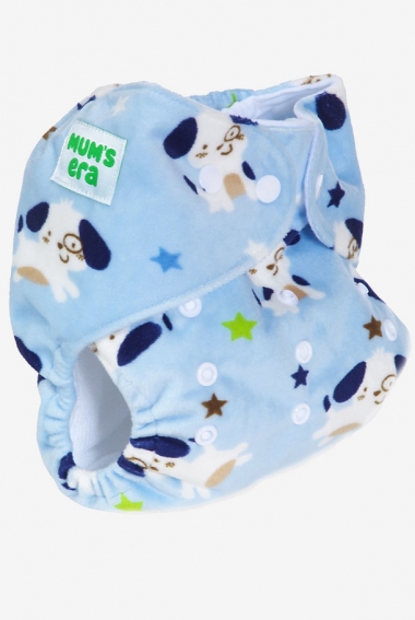 Многоразовый подгузник "Mums Era" Гав, голубой (1 вкладыш)