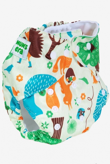 Многоразовый подгузник "Mums Era", Лес салатовый (1 вкладыш)