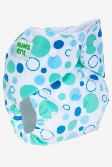 Многоразовый подгузник "Mums Era", Пузыри белый (1 вкладыш)
