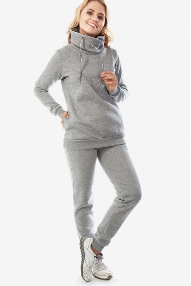 Костюм для кормящих и беременных из футера Sandra, серый