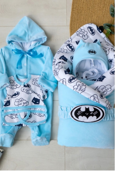 Комплект на выписку для новорожденных зимний Baby Batman (7 предметов)