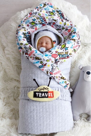 Комплект на выписку холодное лето, Space Travel (6 предметов)