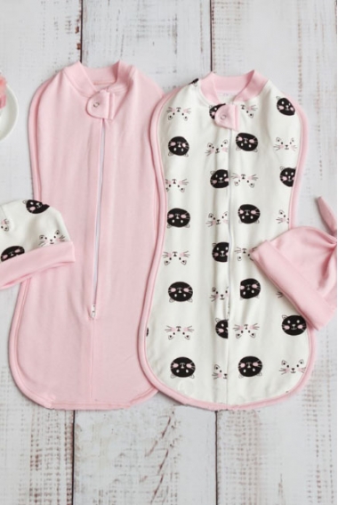 Комплект пеленок-коконов для новорожденных, Kitty-kat