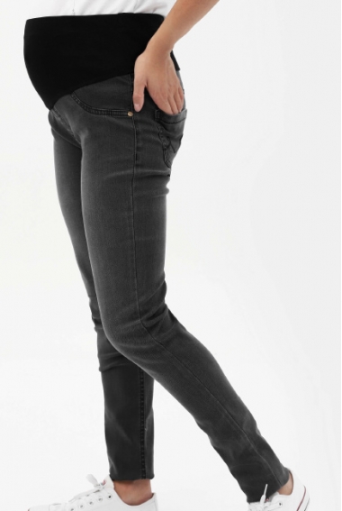 Джинсы скинни для беременных, серые