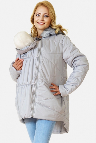 Слингокуртка зимняя 2в1 Mishel, серая