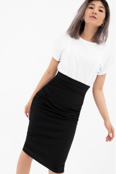 Юбка для кормящих и беременных, цвет черный