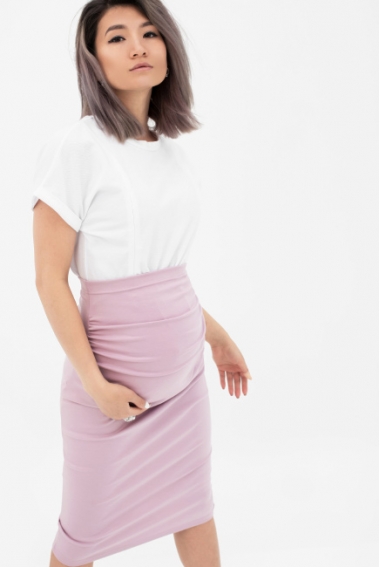 Юбка для беременных и кормящих, пудрово-розовая