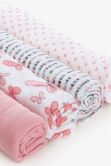 Пеленки муслиновые Aden by Aden&Anais для новорожденных, большие, набор 4, Butterflies