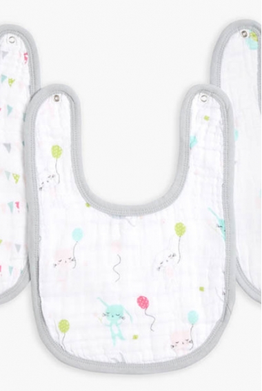 Слюнявчик муслиновый Aden by Aden Anais, набор 3, Little Bib Dancing Bunnies