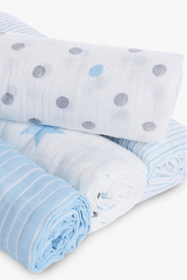 Пеленки муслиновые Aden by Aden&Anais, большие, набор 4, Dapper