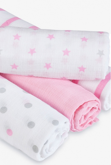 Муслиновые пеленки для новорожденных Aden by Aden Anais, большие, набор 4, Darling