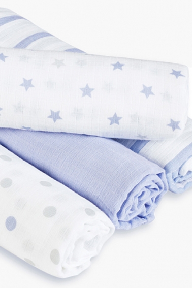 Пеленки муслиновые Aden by Aden Anais для новорожденных, большие, набор 4, Dashing