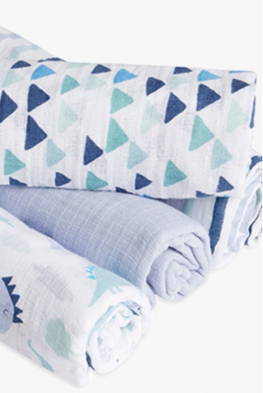 Пеленки муслиновые Aden by Aden&Anais, большие, набор 4, Dinos