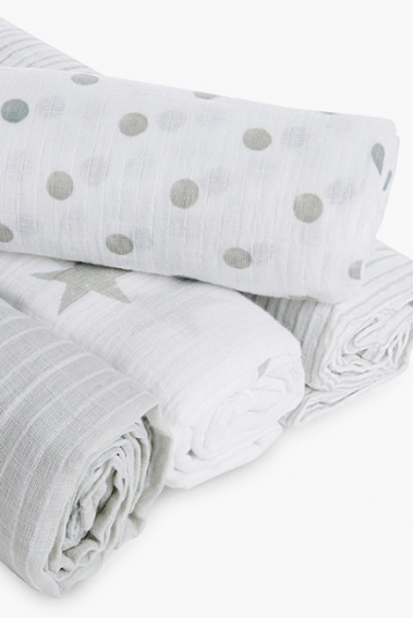 Пеленки муслиновые Aden by Aden Anais для новорожденных, большие, набор 4, Dusty