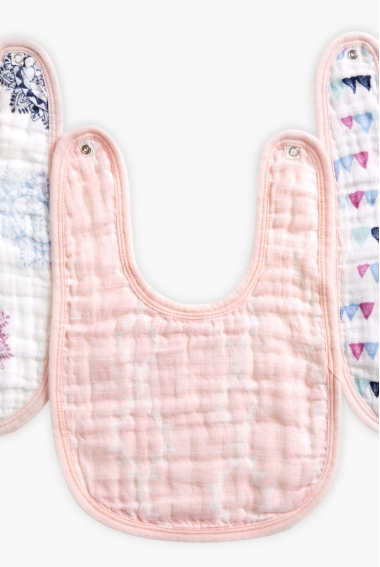 Слюнявчик муслиновый Aden by Aden&Anais, набор из 3 штук, Pretty Pink